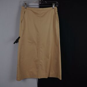 Kulson Italy Women's Cotton 3% Lycra skirt 36 Small Modest Travel Office Ecru